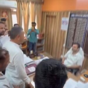 धर्मपुर में BJP नेता रजत ठाकुर ने घेरा EXEN दफ्तर:बंद सड़क को लेकर समर्थकों के साथ जताया रोष; बोले-PWD में चरम पर भ्रष्टाचार