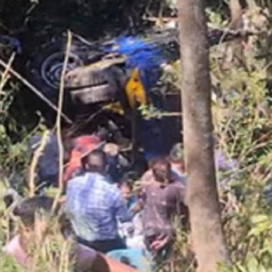 हिमाचल में ट्रैक्टर-ट्राली पलटी, पंजाब के 3 श्रद्धालुओं की मौत:सड़क से 100 फीट नीचे गिरी, चिंतपूर्णी से ज्वालाजी जाते समय हादसा