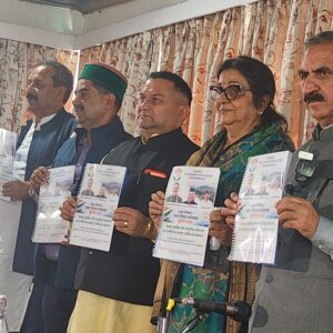 CM सुक्खू ने 29 सूत्रीय घोषणा पत्र किया जारी:निगम चुनाव के लिए कांग्रेस का ‘विकास संकल्प’; धर्मशाला को पर्यटन-खेल हब बनाने का दावा