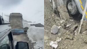 हिमाचल में बर्फीली वादियों के बीच चलते-चलते अचानक धंस गया ट्रक, VIDEO आया सामने​on May 1, 2026 at 5:14 am