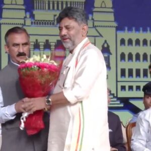 डीके शिवकुमार के शपथ समारोह में शामिल हुए CM:सुक्खू ने सफल कार्यकाल की कामना की; कहा-विकास की नई ऊंचाइयां छुएगा कनार्टक