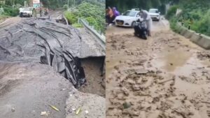 भारी बारिश के चलते देहरादून–मसूरी मार्ग अगले आदेश तक बंद, पानी वाले बैंड के पास सड़क हुई क्षतिग्रस्त-VIDEO​on July 20, 2026 at 1:04 pm