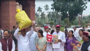 संसद में चंदे की बोरी लेकर पहुंची सपा, अब तक इकट्ठा हुए ₹1 लाख 57 हजार; CP के हनुमान मंदिर में कराएंगे जमा​on August 12, 2026 at 6:26 am