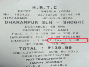 हिमाचल में HRTC बस में टोल टैक्स काटने पर विवाद:बैरियर है नहीं, फिर भी टिकट में काटा; निगम पर अवैध वसूली के आरोप